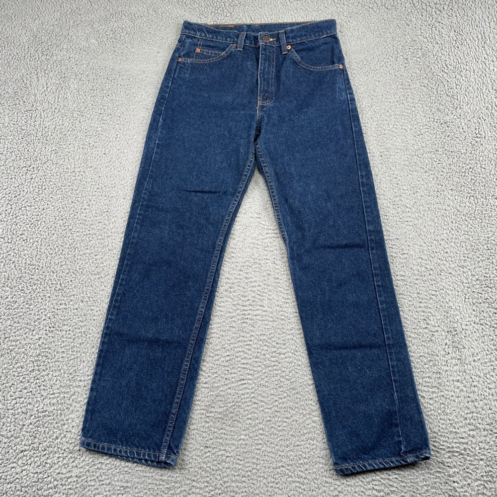 Levi's 505 Jeans Mens 31 Blue Regular Fit Straight Leg Orange Tab Vintage Denim